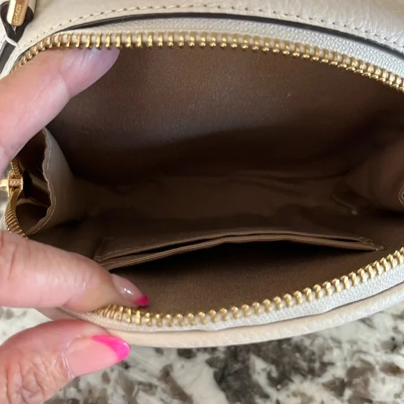 Coach White Mini Leather Saddle Bag - Picture 2 of 5